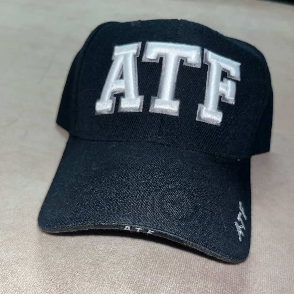 Y2K Black ATF Embroidered Letters Adjustable Hat